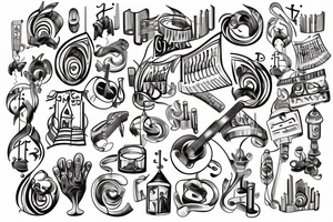 Religious Music causing miracle tattoo idea