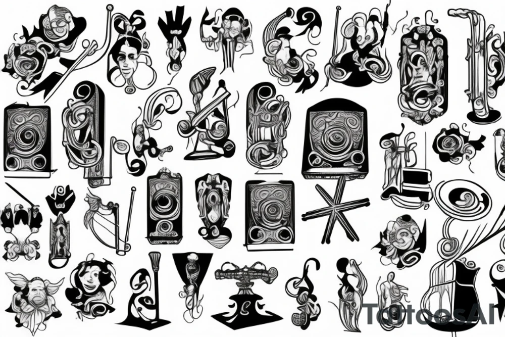 Religious Music causing miracle tattoo idea