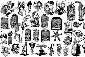 Religious Music causing miracle tattoo idea