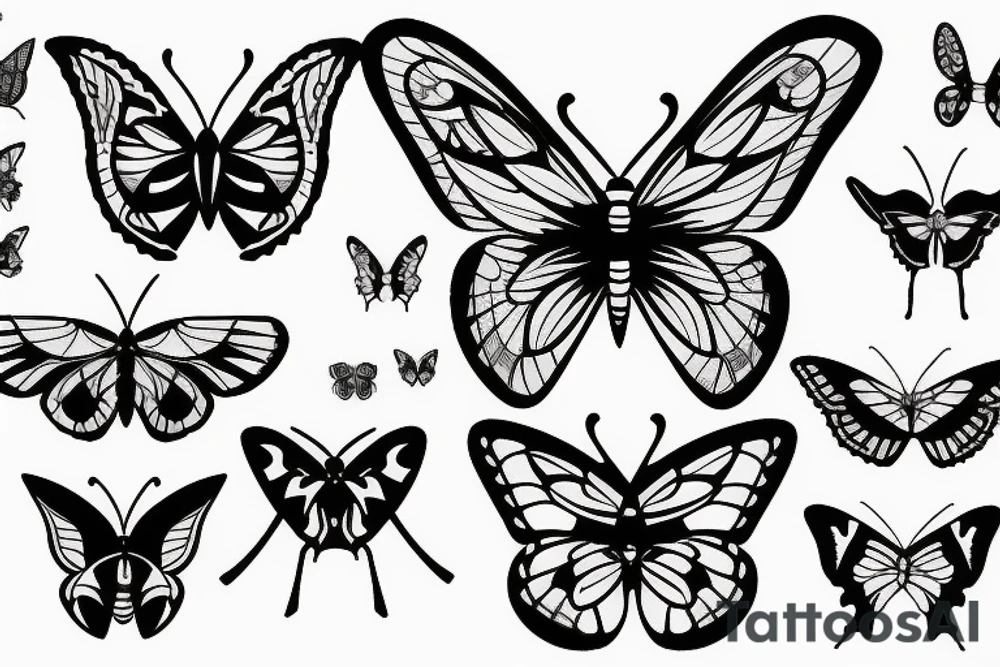 evil butterfly tattoo idea
