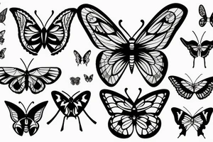evil butterfly tattoo idea