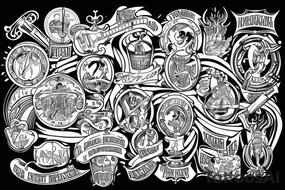 Religious Music tattoo idea