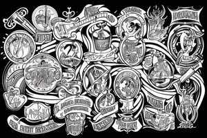Religious Music tattoo idea