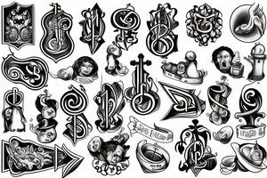 Religious Music tattoo idea