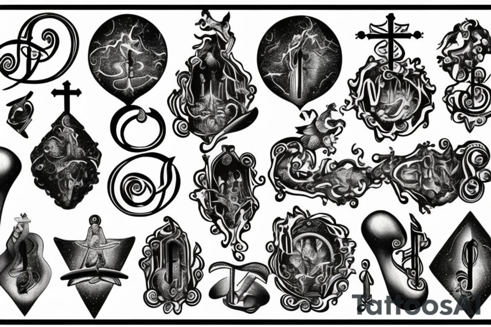 Religious Music tattoo idea