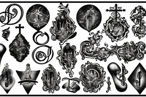 Religious Music tattoo idea