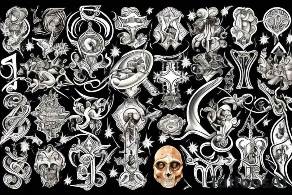 Religious Music tattoo idea