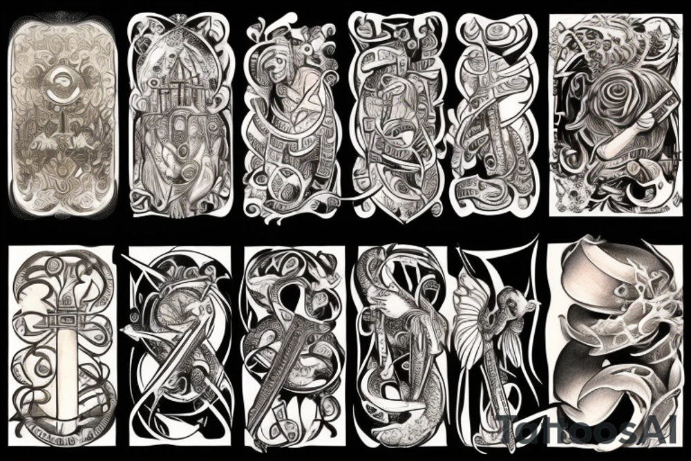 Religious Music tattoo idea