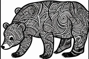 Bear cub and a mose tattoo idea