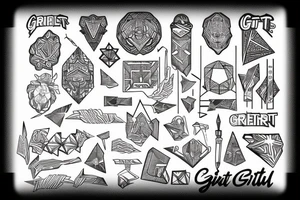 Visual representation of the word Grit tattoo idea