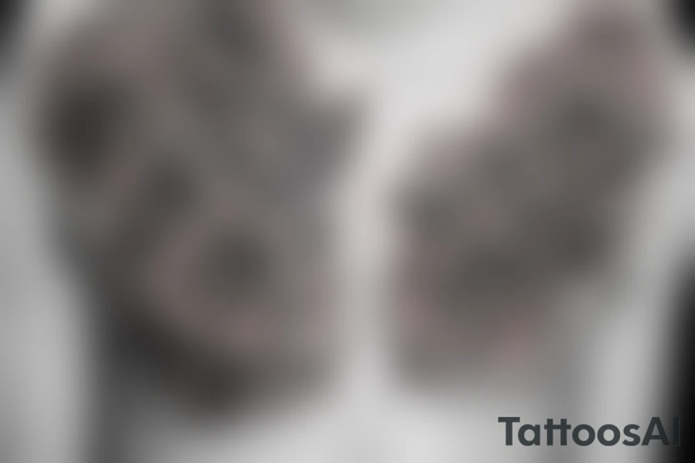 left shoulder tattoo that contains at least one rose and one bee.  design should be abstract not realistic.  should feel lacy and feminine tattoo idea