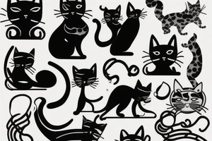 simplistic cat tattoo idea