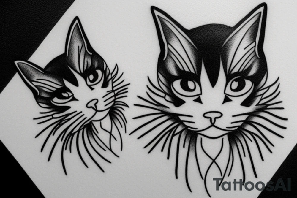 simplistic cat tattoo idea