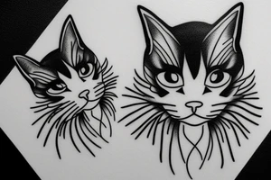 simplistic cat tattoo idea