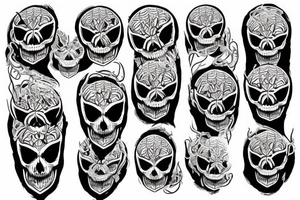 Spider skull face 2001 tattoo idea