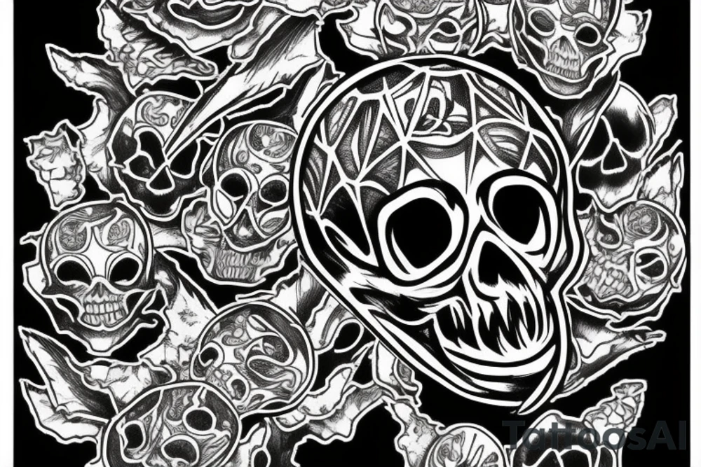 Spider skull 2001 tattoo idea