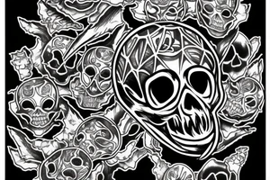 Spider skull 2001 tattoo idea