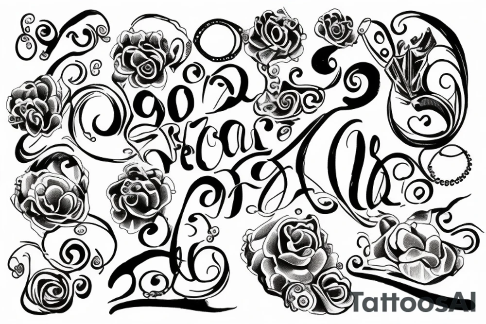2010 text with pearls tattoo idea