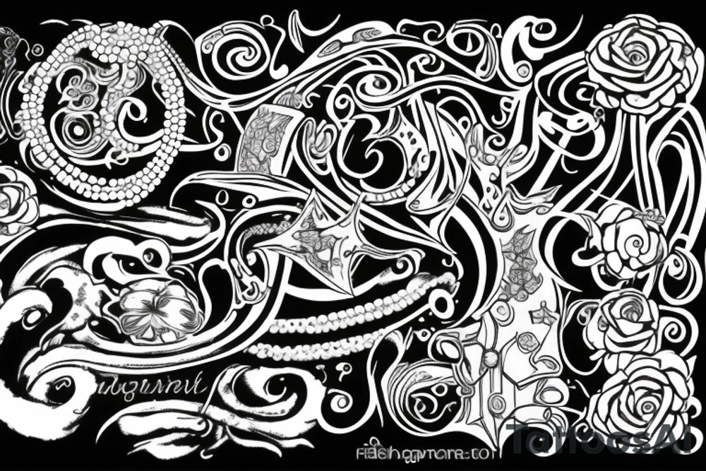 2010 text with pearls tattoo idea