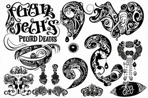 2010 text with pearls tattoo idea