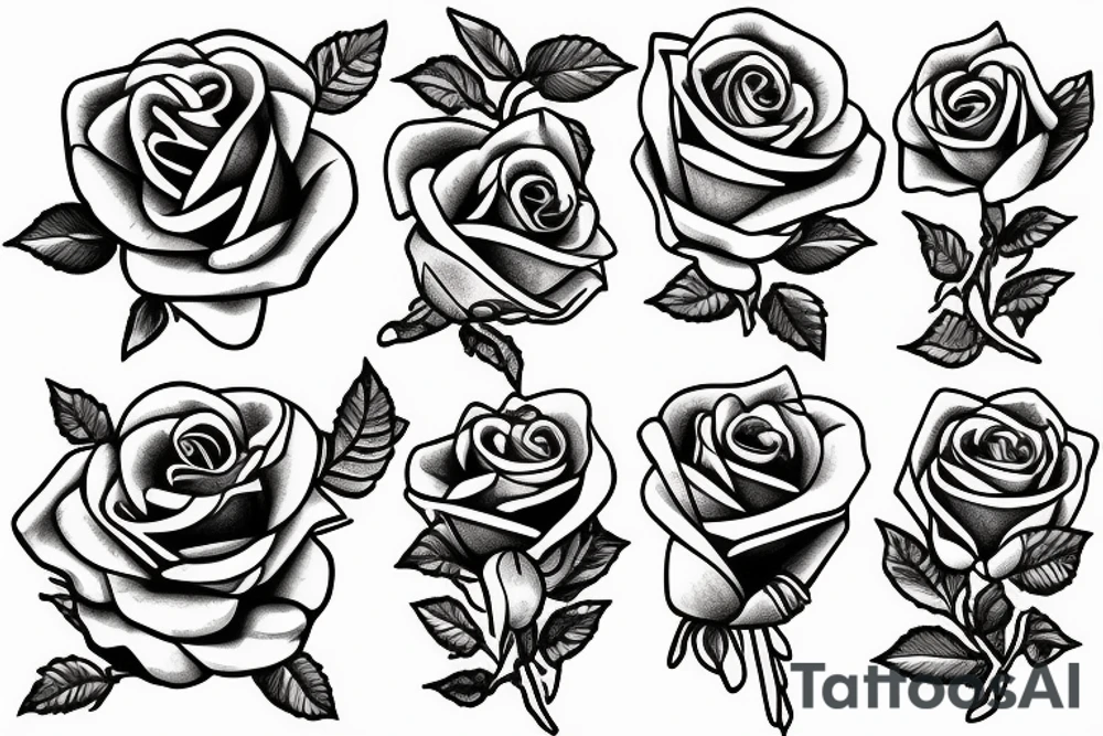 greek with roses tattoo idea