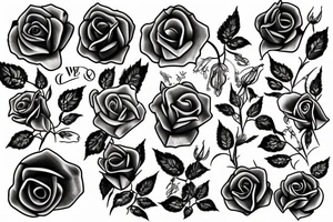 greek with roses tattoo idea