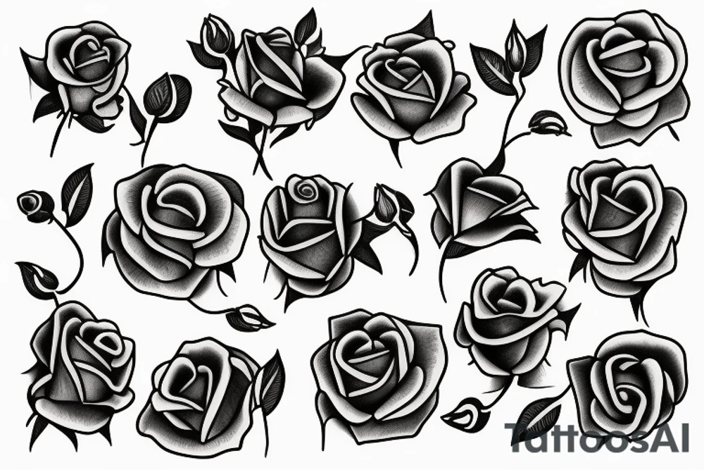 greek with roses tattoo idea