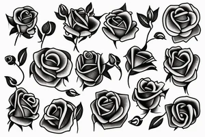 greek with roses tattoo idea