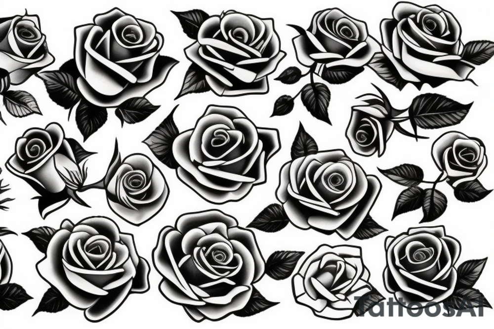 greek with roses tattoo idea