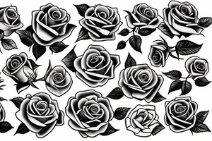 greek with roses tattoo idea