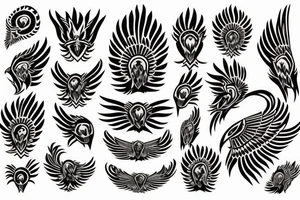 Cherokee Indian based phoenix for arm tattoo idea