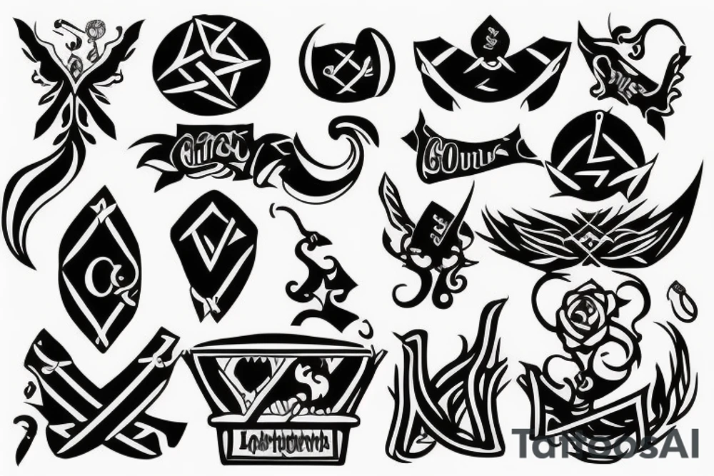 Laughing Coffin guild symbol tattoo idea