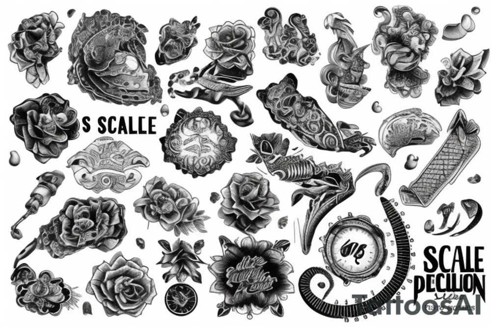 Scale tattoo idea