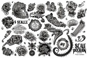 Scale tattoo idea