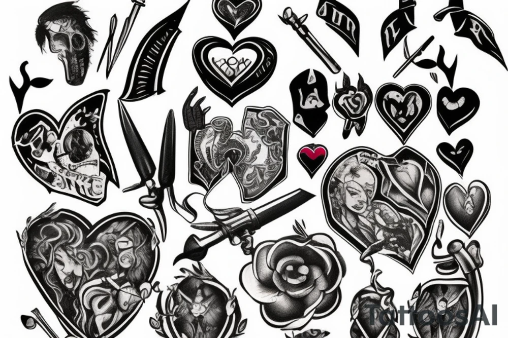 Dagger thru heart tattoo idea