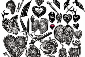 Dagger thru heart tattoo idea
