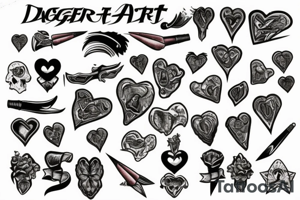 Dagger thru heart tattoo idea