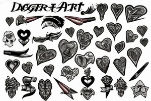 Dagger thru heart tattoo idea