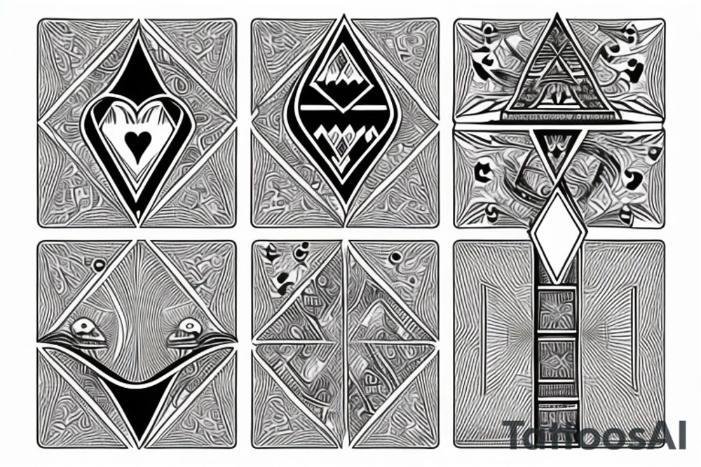 Diamond, Ace of cards tattoo idea