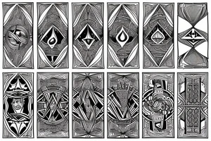 Diamond Ace of cards, sleeve tattoo tattoo idea