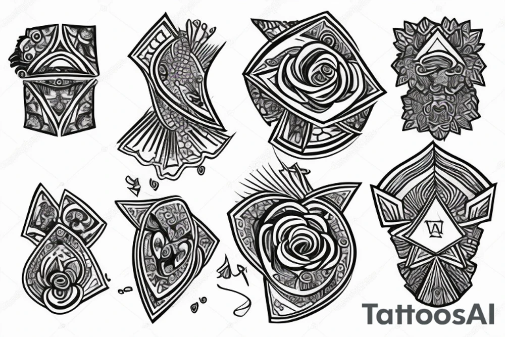 Ace of diamonds, sleeve tattoo tattoo idea