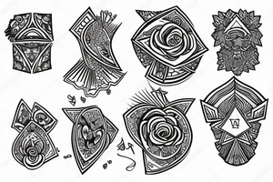 Ace of diamonds, sleeve tattoo tattoo idea