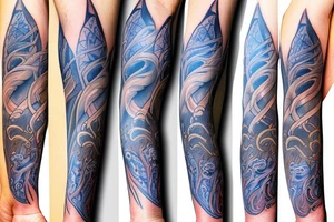 Blue anchor tattoo idea