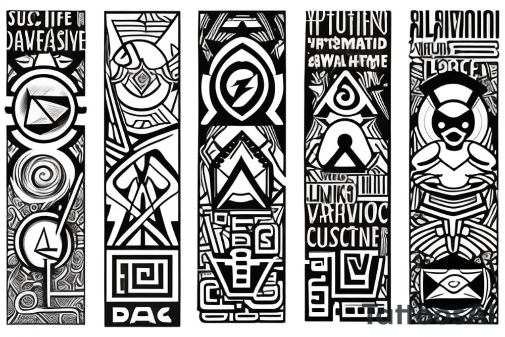 The way to lead a successful life. Through channeling vibrations, law of attraction, hard work, discipline and belonging tattoo idea