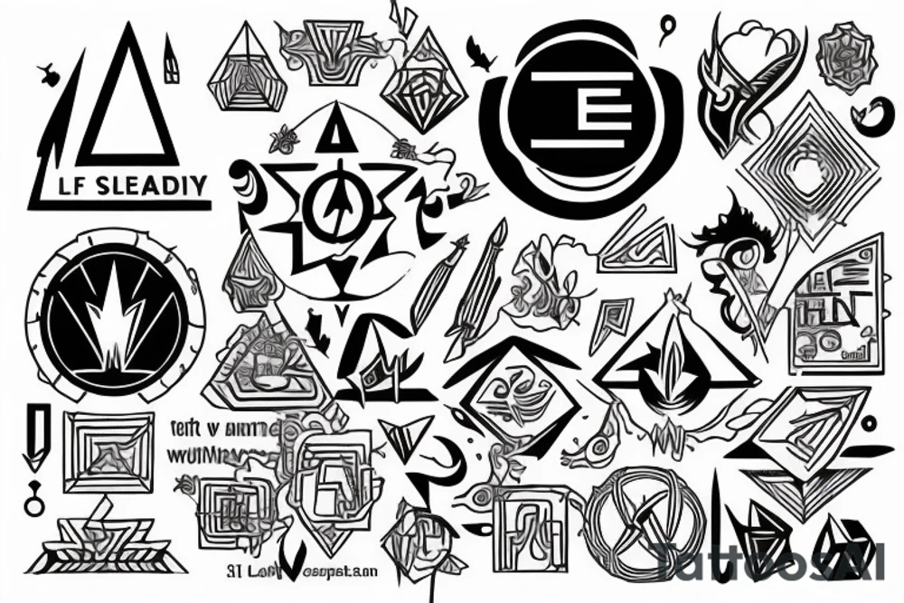 The way to lead a successful life. Through channeling vibrations, law of attraction, hard work, discipline and belonging tattoo idea