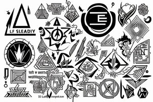 The way to lead a successful life. Through channeling vibrations, law of attraction, hard work, discipline and belonging tattoo idea