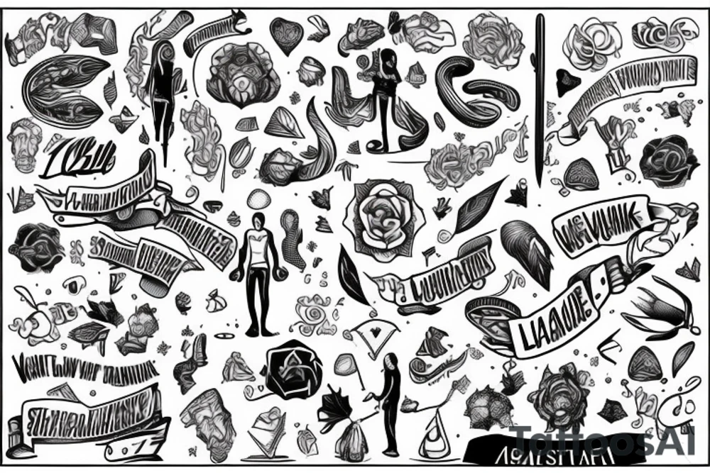 The way to lead a successful life. Through channeling vibrations, law of attraction, hard work, discipline and belonging tattoo idea