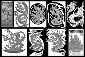 Vietnamese boat people with dragon and Buddha tattoo idea