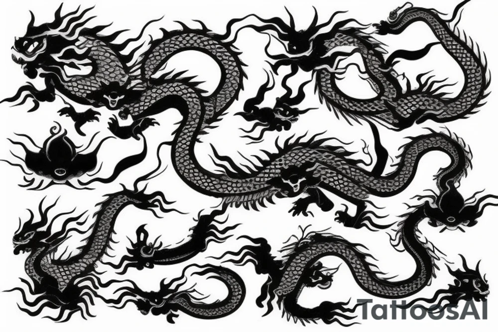 Vietnamese boat people with Japanese dragon and Buddha tattoo idea