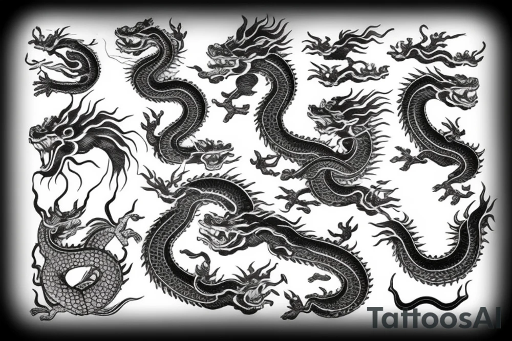 Vietnamese boat people with Japanese dragon and Buddha tattoo idea
